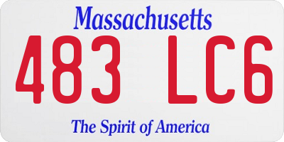 MA license plate 483LC6