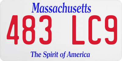 MA license plate 483LC9