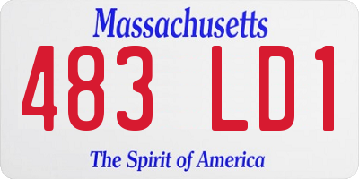 MA license plate 483LD1