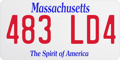 MA license plate 483LD4