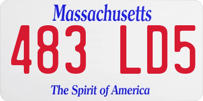 MA license plate 483LD5