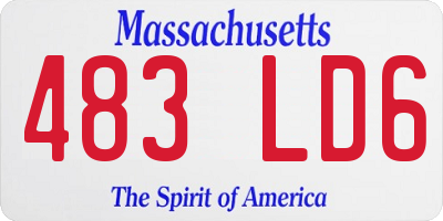 MA license plate 483LD6