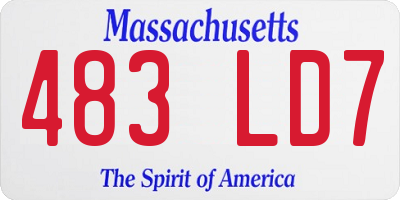 MA license plate 483LD7