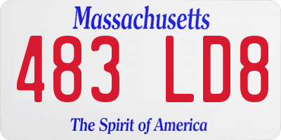 MA license plate 483LD8