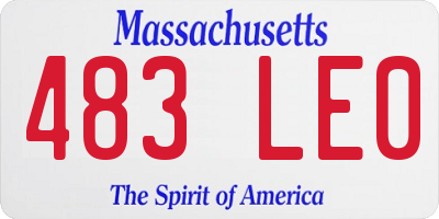 MA license plate 483LE0