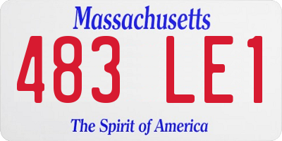 MA license plate 483LE1