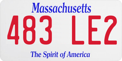 MA license plate 483LE2