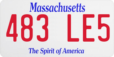 MA license plate 483LE5