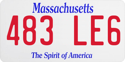 MA license plate 483LE6