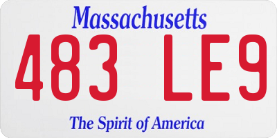 MA license plate 483LE9