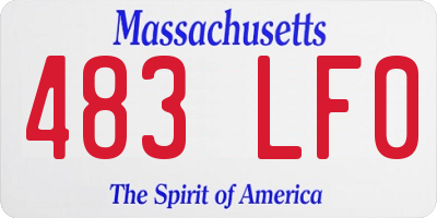 MA license plate 483LF0
