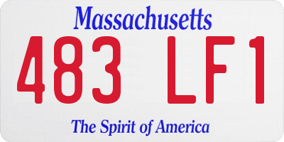MA license plate 483LF1