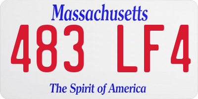 MA license plate 483LF4