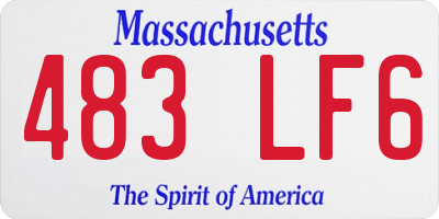 MA license plate 483LF6