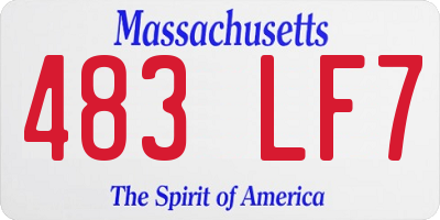 MA license plate 483LF7