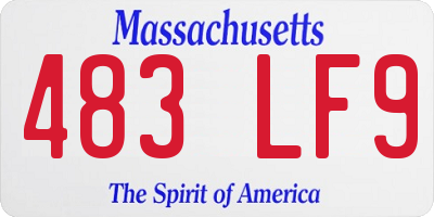 MA license plate 483LF9