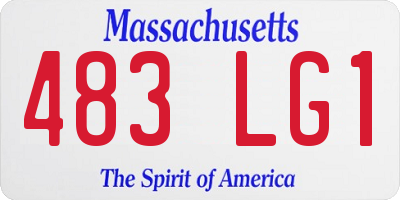MA license plate 483LG1