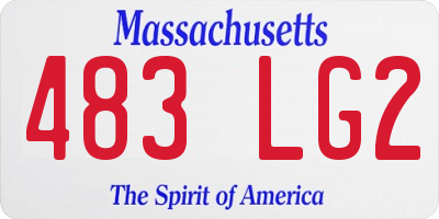 MA license plate 483LG2