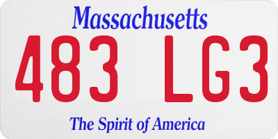 MA license plate 483LG3