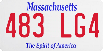 MA license plate 483LG4