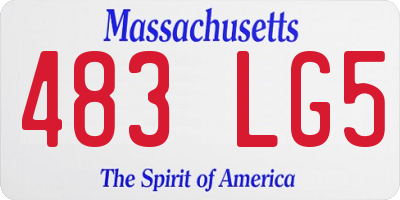 MA license plate 483LG5
