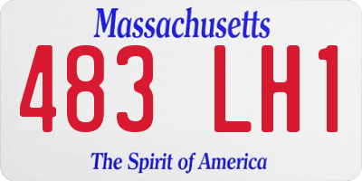 MA license plate 483LH1