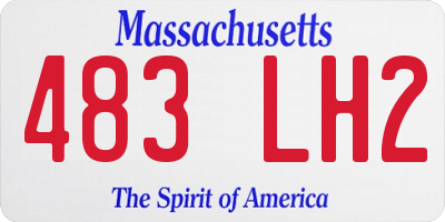 MA license plate 483LH2