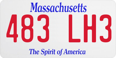 MA license plate 483LH3