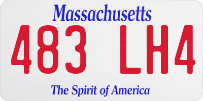 MA license plate 483LH4