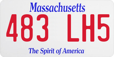 MA license plate 483LH5