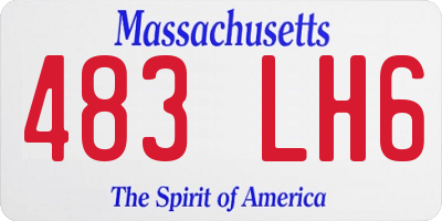 MA license plate 483LH6