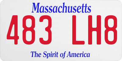 MA license plate 483LH8