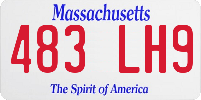 MA license plate 483LH9