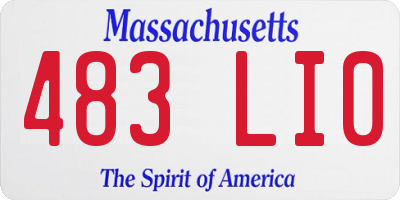 MA license plate 483LI0