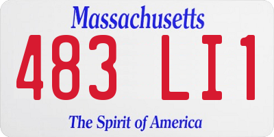 MA license plate 483LI1