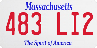 MA license plate 483LI2