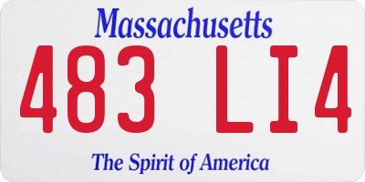 MA license plate 483LI4