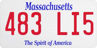 MA license plate 483LI5