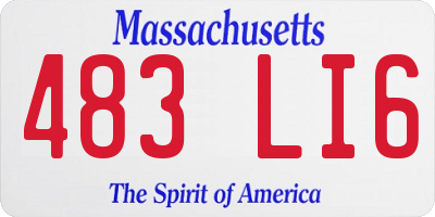 MA license plate 483LI6
