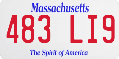 MA license plate 483LI9