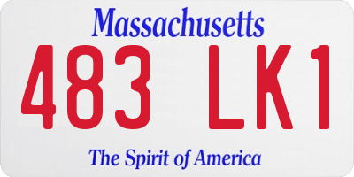 MA license plate 483LK1