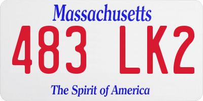 MA license plate 483LK2