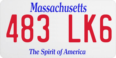 MA license plate 483LK6