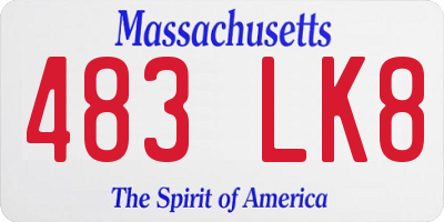 MA license plate 483LK8