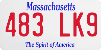 MA license plate 483LK9
