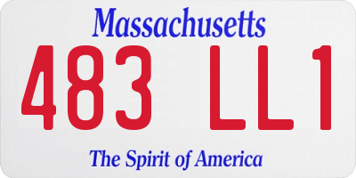 MA license plate 483LL1