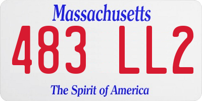 MA license plate 483LL2