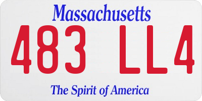 MA license plate 483LL4
