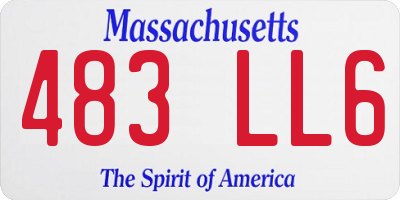 MA license plate 483LL6
