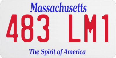 MA license plate 483LM1